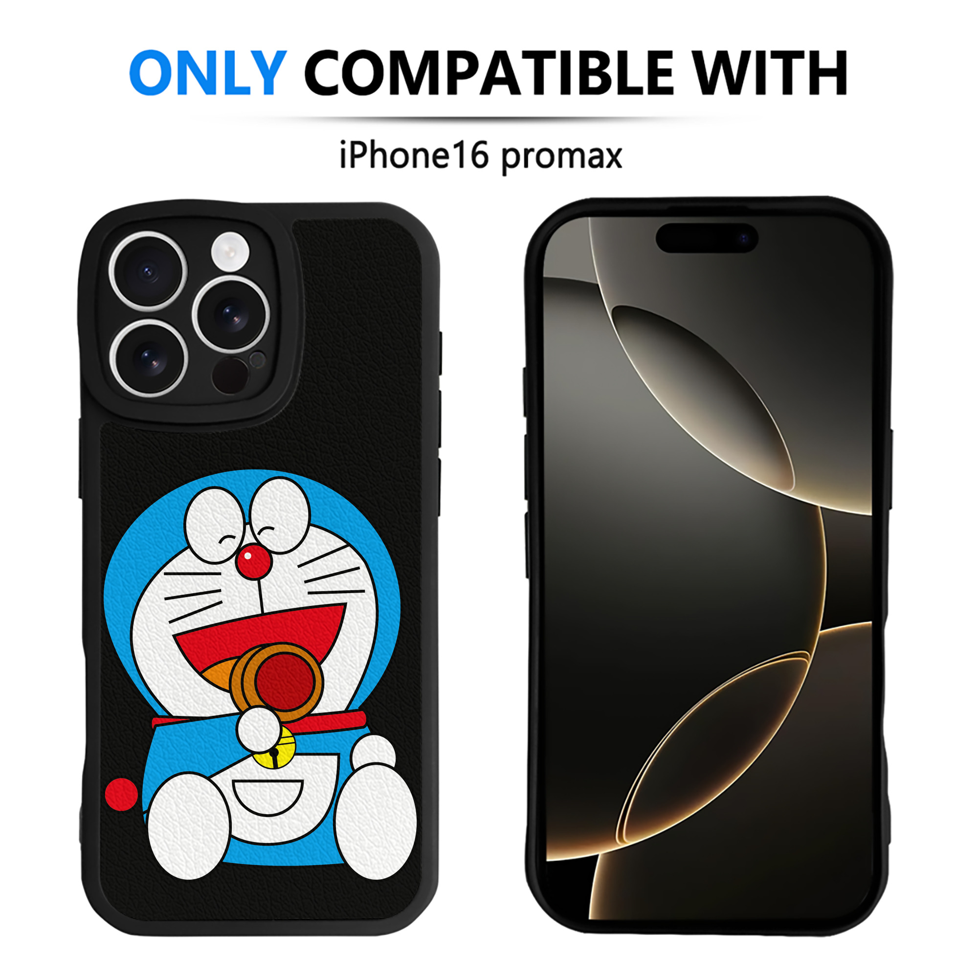 （画像用） ドラえもん Doraemon 【iPhone 16シリーズ対応】シリコンスマホケース（レザー調） 材質：シリコン
